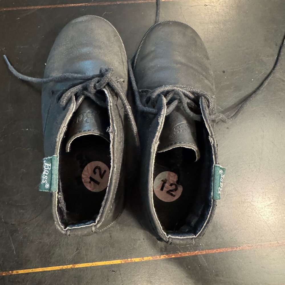 Bass Black Leather Toddler Boy Shoes